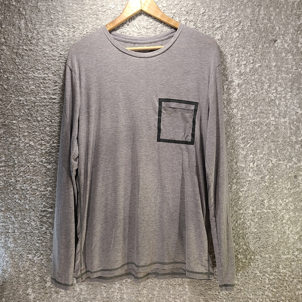 Outerknown Origin Tee Large Gray Polyester Tencel… - image 1